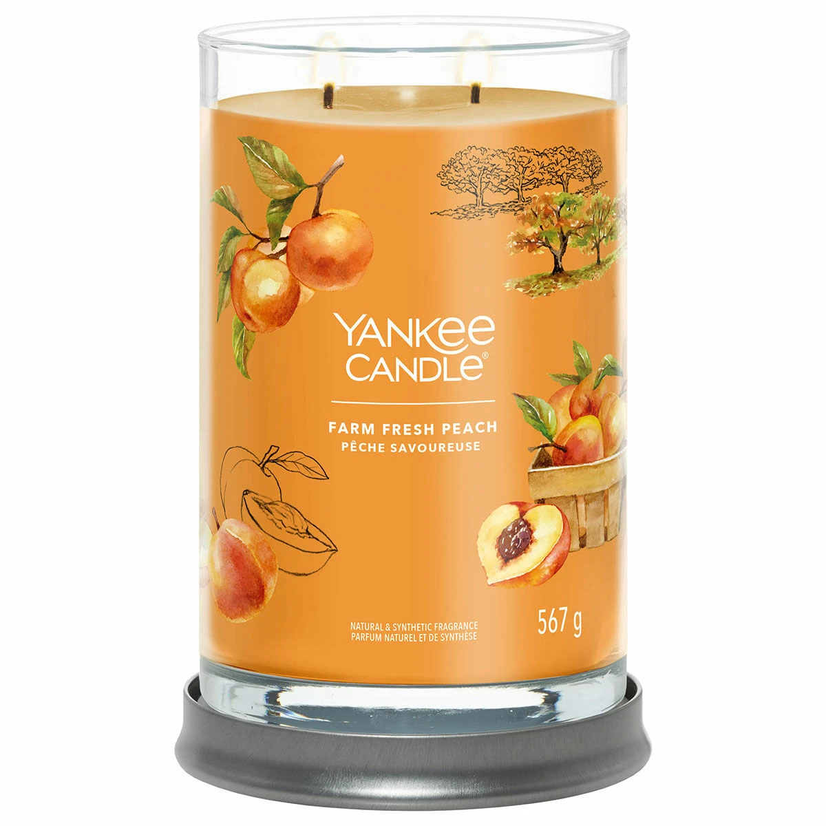 Yankee Candle Farm Fresh Peach Signature Large Tumbler Candle 4 Yankee Candle Farm Fresh Peach Signature Large Tumbler Candle - Image 2