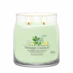 Yankee Candle Cucumber Mint Cooler Signature Medium Jar Candle -Yankee Candle Shop 1728904e cucumber mint cooler signature medium jar candle 2