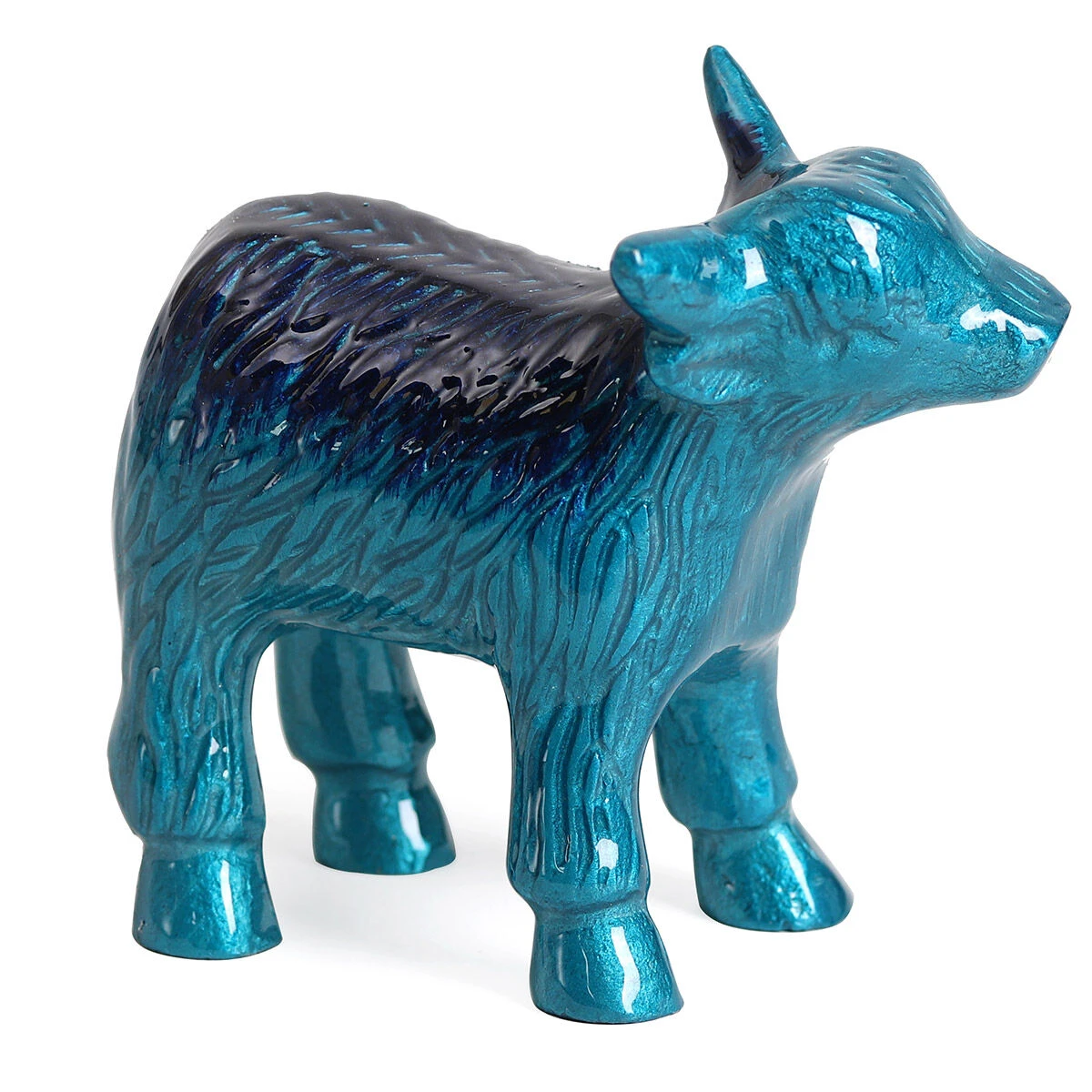 Tilnar Art Aluminark Brushed Aqua Extra Large Highland Cow 4 Tilnar Art Aluminark Brushed Aqua Extra Large Highland Cow - Image 2