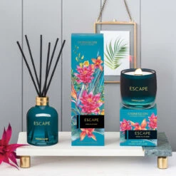 Stoneglow Infusion Escape White Tea & Mint Reed Diffuser -Yankee Candle Shop 6845 stoneglow infusion escape reed diffuser lifestyle 1