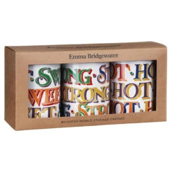 Emma Bridgewater Brighter World Set Of Three Round Caddies -Yankee Candle Shop bri2900 emma bridgewater brighter world set of three round caddies 3