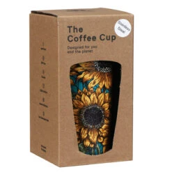 Eco Chic Sunflowers Stainless Steel Travel Coffee Cup -Yankee Candle Shop eco chic n015 sunflowers stainless steel travel coffee cup 04