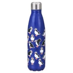 Eco Chic Royal Blue Puffin 500ml Thermal Drinks Bottle