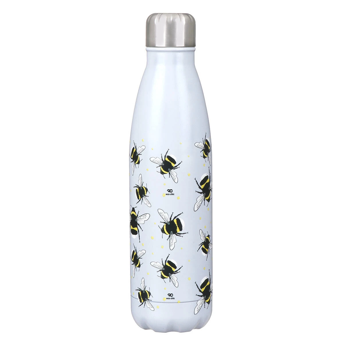 Eco Chic Grey Bees 500ml Thermal Drinks Bottle 2 Eco Chic Grey Bees 500ml Thermal Drinks Bottle