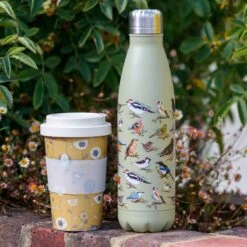 Eco Chic Green Wild Birds 500ml Thermal Drinks Bottle -Yankee Candle Shop eco chic travel cup thermal bottle lifestyle 3