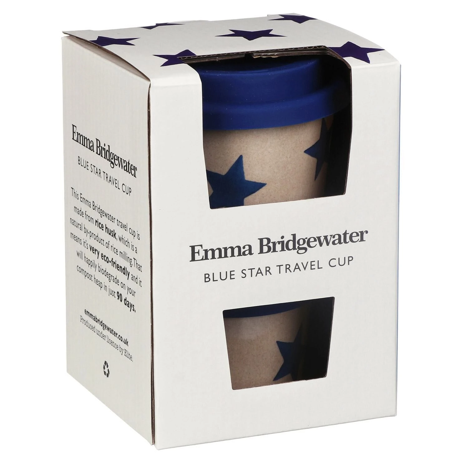 Emma Bridgewater Sky Blue Stars Rice Husk Travel Cup 5 Emma Bridgewater Sky Blue Stars Rice Husk Travel Cup - Image 3