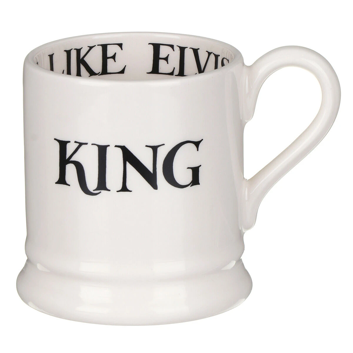Emma Bridgewater Black Toast King Of Cool & Queen Of Rock Set Of Two Half Pint Mugs 4 Emma Bridgewater Black Toast King Of Cool & Queen Of Rock Set Of Two Half Pint Mugs - Image 2