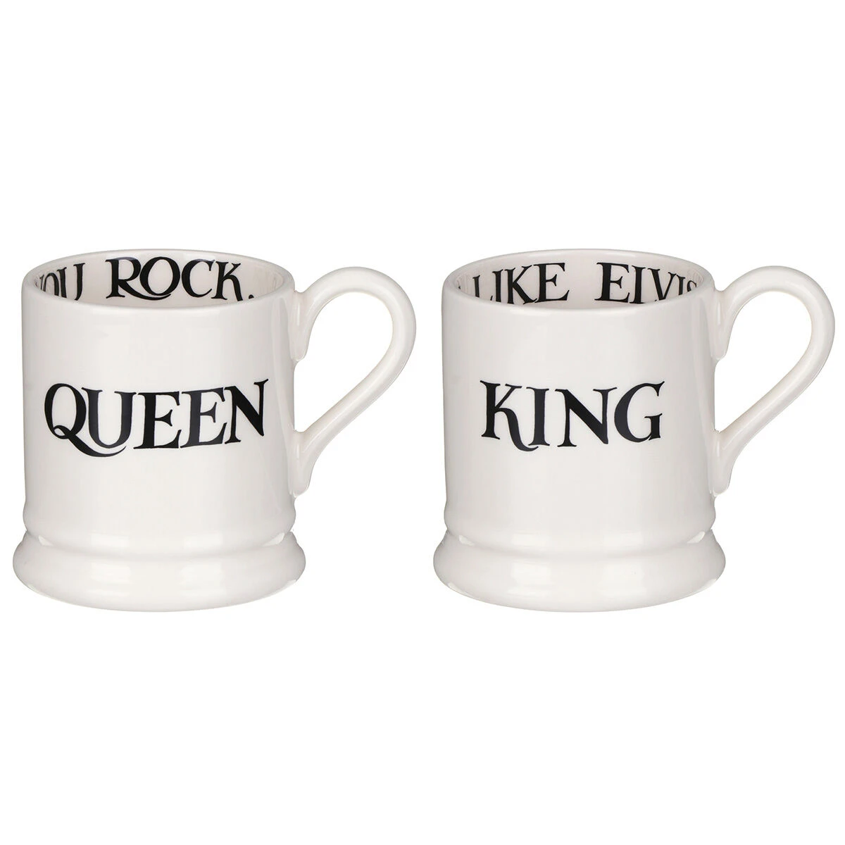 Emma Bridgewater Black Toast King Of Cool & Queen Of Rock Set Of Two Half Pint Mugs 10 Emma Bridgewater Black Toast King Of Cool & Queen Of Rock Set Of Two Half Pint Mugs - Image 8