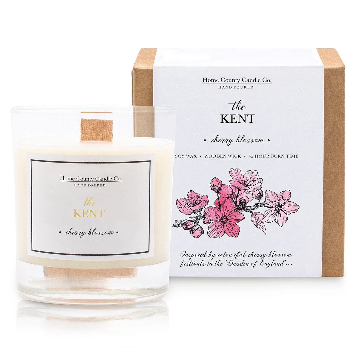 Home County Candle Co. The Kent - Cherry Blossom Soy Candle 3 Home County Candle Co. The Kent - Cherry Blossom Soy Candle