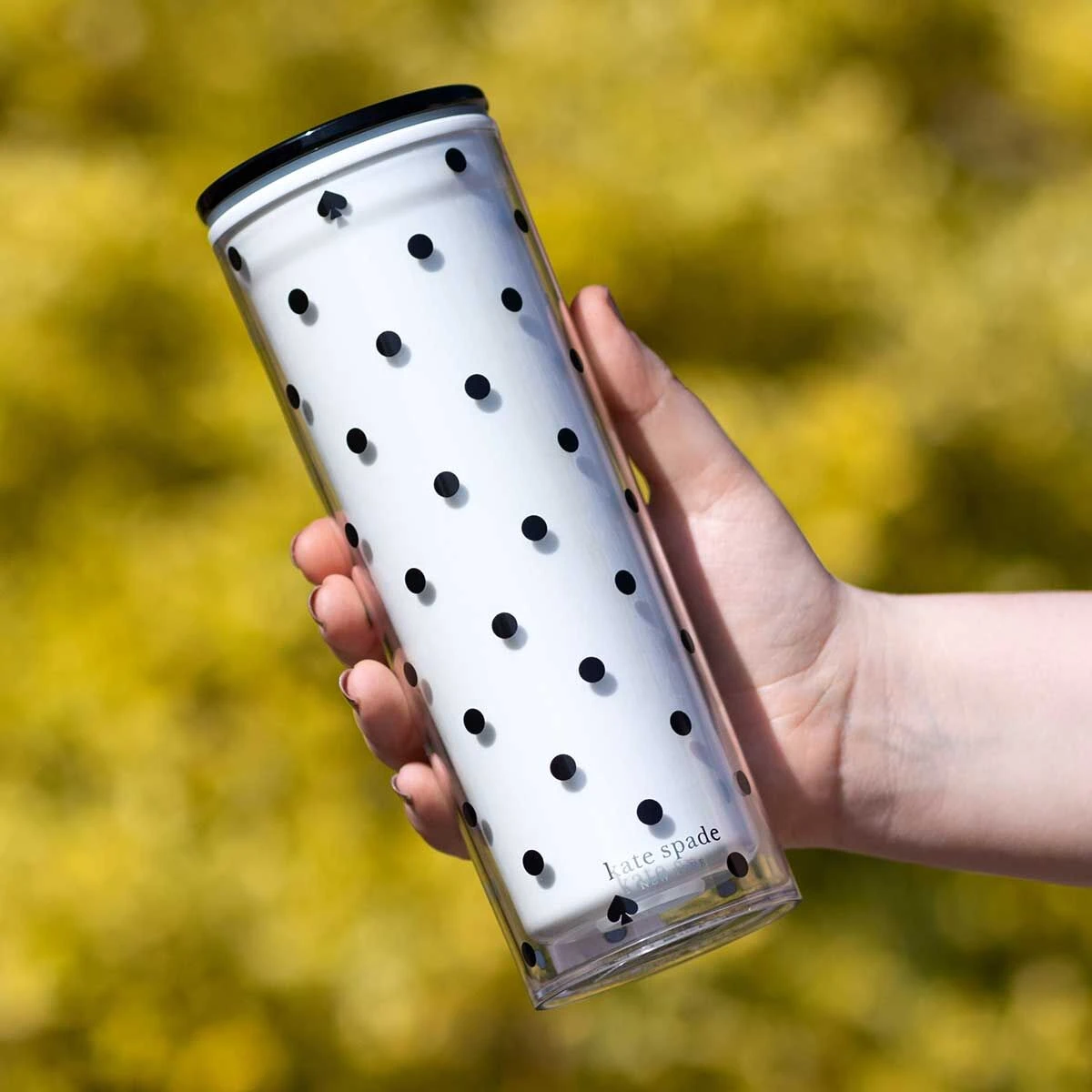 Kate Spade New York Black Spade Dot Thermal Mug 4 Kate Spade New York Black Spade Dot Thermal Mug - Image 2