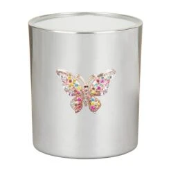 Desire Silver Butterfly Pomegranate Noir Soy Wax Candle -Yankee Candle Shop lesser pavey lp49695 silver butterfly pomegranate noir candle 4