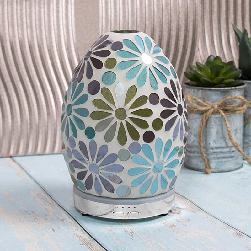 Desire Blue Flower Mosaic Egg Colour Changing Aroma Humidifier 4 Desire Blue Flower Mosaic Egg Colour Changing Aroma Humidifier - Image 3