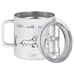 Kate Spade New York Dog Party Stainless Steel Travel Coffee Mug With Handle 11 Kate Spade New York Dog Party Stainless Steel Travel Coffee Mug With Handle -Yankee Candle Shop lifeguard press 222643 kate spade dog party stainless steel travel coffee mug 5