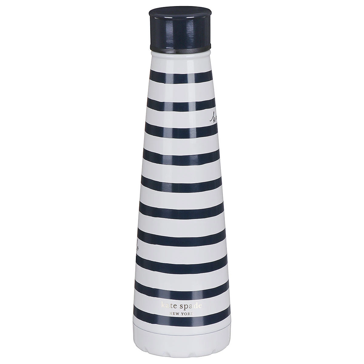 Kate Spade New York Navy Stripe Stainless Steel Water Bottle 3 Kate Spade New York Navy Stripe Stainless Steel Water Bottle