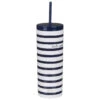 Kate Spade New York Navy Stripe Acrylic Tumbler With Straw -Yankee Candle Shop lifeguard press 223241 kate spade navy stripe tumbler 01