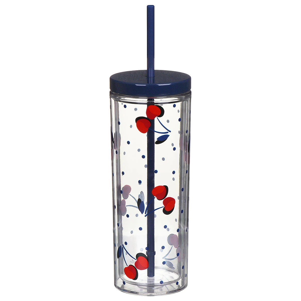 Kate Spade New York Vintage Cherry Dot Acrylic Tumbler With Straw 3 Kate Spade New York Vintage Cherry Dot Acrylic Tumbler With Straw