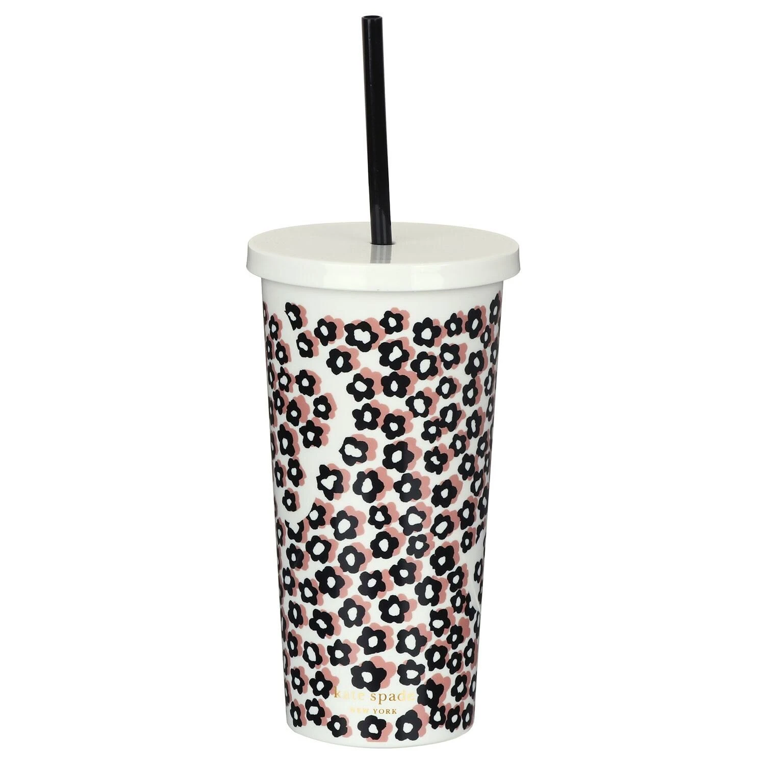 Kate Spade New York Flair Flora Tumbler With Straw 3 Kate Spade New York Flair Flora Tumbler With Straw