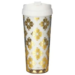 Kate Spade New York Gold Spade Flower Thermal Mug