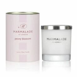 Marmalade Of London Peony Blossom 230g Luxury Glass Soy Candle
