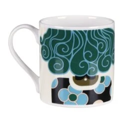 Orla Kiely Dee Dee Teal Large Mug -Yankee Candle Shop mclaggan smith orla kiely msqok170 dee dee teal large mug 03