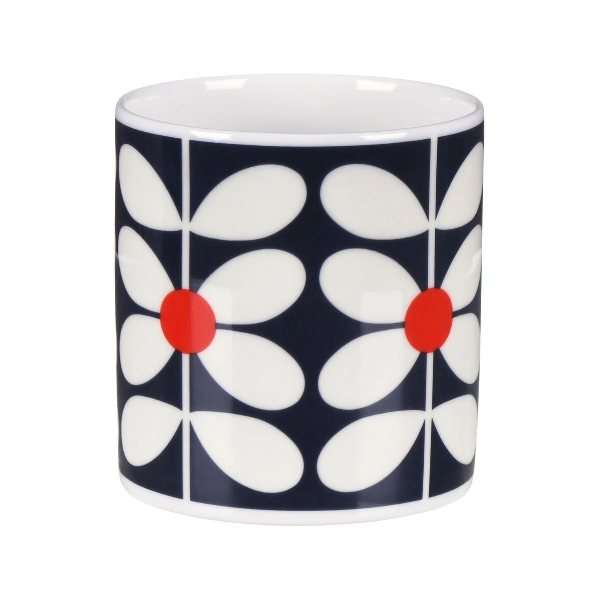 Orla Kiely 60’s Stem Navy Large Mug 4 Orla Kiely 60’s Stem Navy Large Mug - Image 2