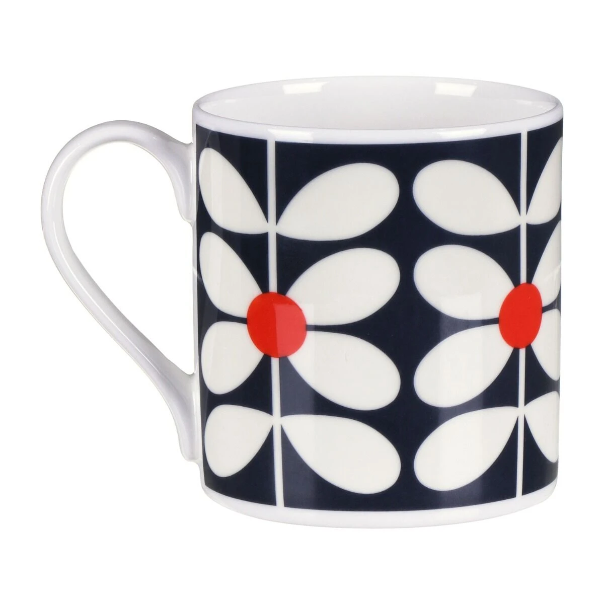 Orla Kiely 60’s Stem Navy Large Mug 5 Orla Kiely 60’s Stem Navy Large Mug - Image 3