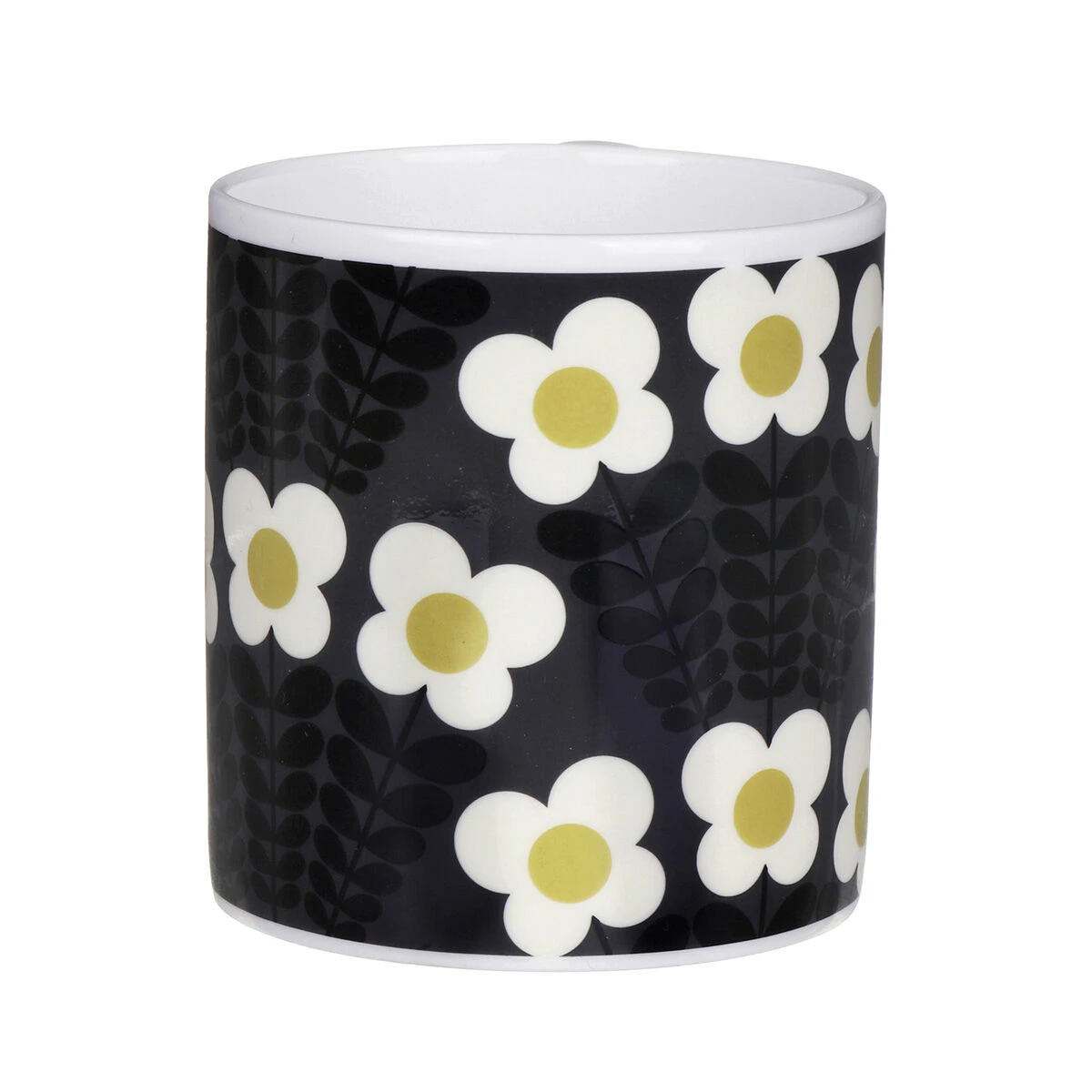 Orla Kiely Grey Bunch Of Stems Large Mug 4 Orla Kiely Grey Bunch Of Stems Large Mug - Image 2