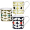 Orla Kiely Set Of 3 60's Stem Large Mugs