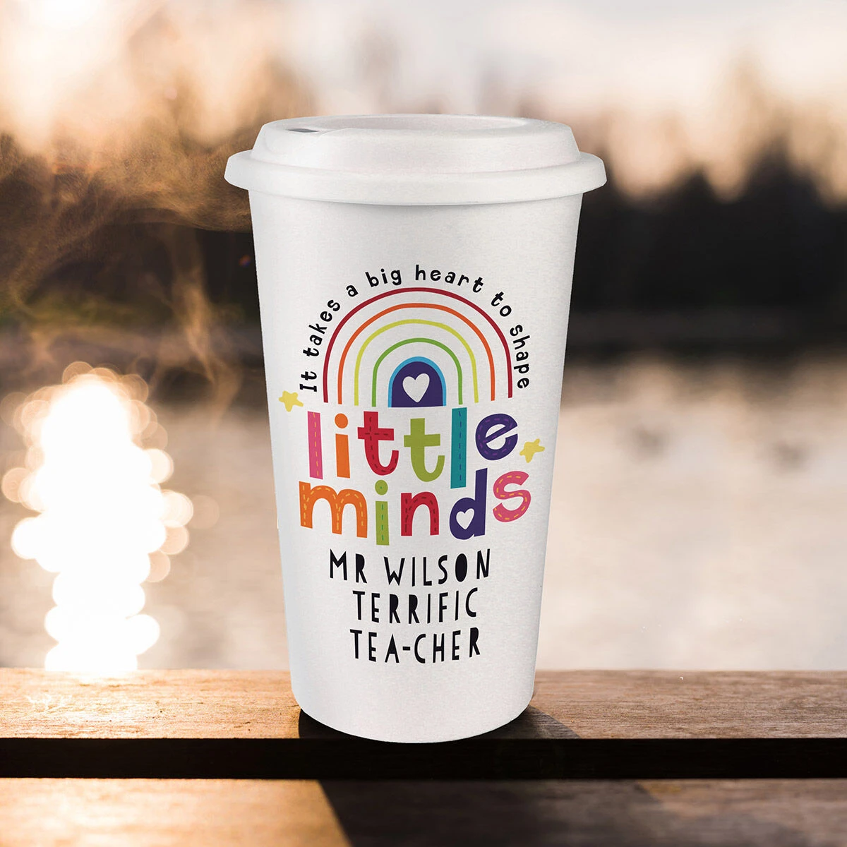 Personalised Teacher ‘Shape Little Minds’ Travel Mug 5 Personalised Teacher ‘Shape Little Minds’ Travel Mug - Image 3