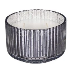 Paddywax Cypress & Fir Large 3 Wick Silver Mercury Glass Soy Candle