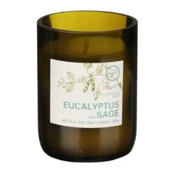 Paddywax Eco 226g Eucalyptus And Sage Green Recycled Glass Soy Candle -Yankee Candle Shop paddywax eg13eu eco eucalyptus sage recycled glass candle 02