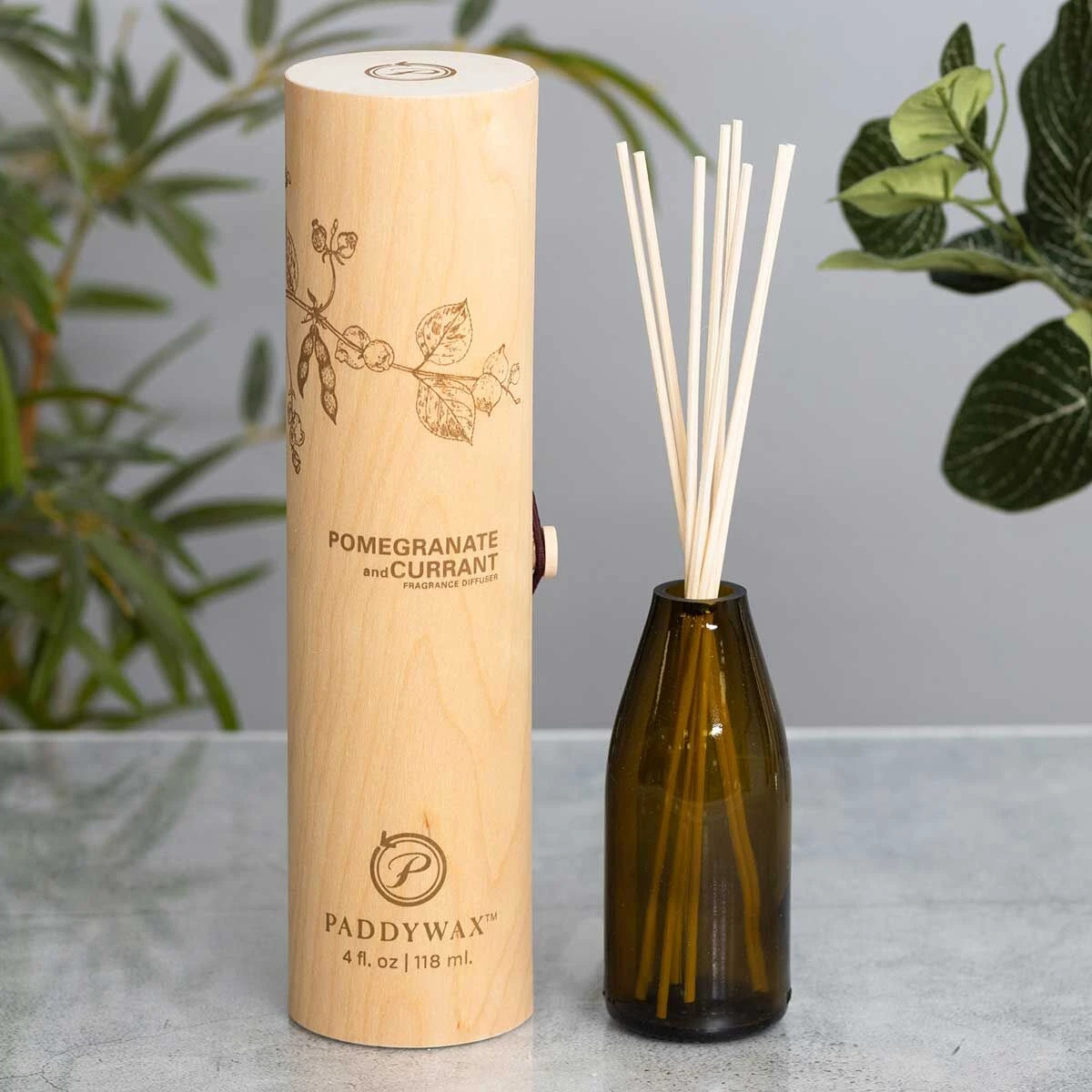Paddywax Eco Pomegranate And Currant Green Reed Diffuser 4 Paddywax Eco Pomegranate And Currant Green Reed Diffuser - Image 2