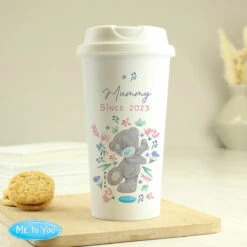 Me To You Personalised Floral Travel Mug