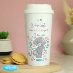Me To You Personalised Floral Travel Mug 13 Me To You Personalised Floral Travel Mug -Yankee Candle Shop pmc personalised p0813b95 me to you floral insulated reusable eco travel cup 06