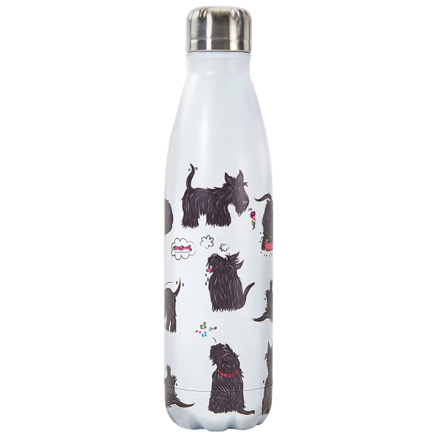 Eco Chic White Scatty Scotty Dogs 500ml Thermal Drinks Bottle 3 Eco Chic White Scatty Scotty Dogs 500ml Thermal Drinks Bottle