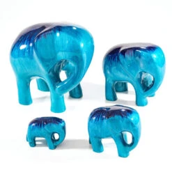 Tilnar Art Aluminark Brushed Aqua Large Elephant -Yankee Candle Shop tilnar art aluminark brushed aqua elephant group 1