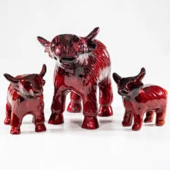 Tilnar Art Aluminark Brushed Red Large Highland Cow -Yankee Candle Shop tilnar art aluminark brushed red highland cow group 2