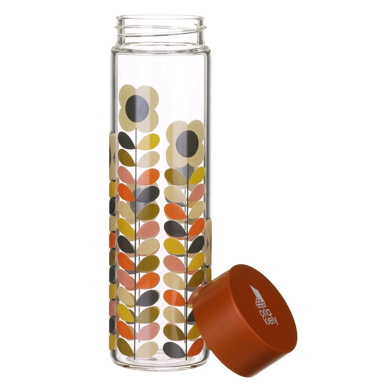 Orla Kiely Multi Stem Glass Water Bottle 4 Orla Kiely Multi Stem Glass Water Bottle - Image 2