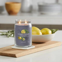 Yankee Candle Black Tea & Lemon Signature Large Jar Candle -Yankee Candle Shop yankee candle 1629978e black tea lemon signature large jar candle lifestyle 1