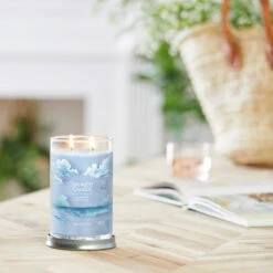 Yankee Candle Ocean Air Signature Large Tumbler Candle 11 Yankee Candle Ocean Air Signature Large Tumbler Candle -Yankee Candle Shop yankee candle 1630052e ocean air signature large tumbler candle lifestyle 2