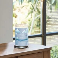 Yankee Candle Ocean Air Signature Large Tumbler Candle 9 Yankee Candle Ocean Air Signature Large Tumbler Candle -Yankee Candle Shop yankee candle 1630052e ocean air signature large tumbler candle lifestyle 3
