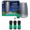 Yankee Candle Peaceful Dreams Silver Sleep Diffuser Starter Kit With 3 Refills -Yankee Candle Shop yankee candle peaceful dreams sleep diffuser stater kit bundle 1