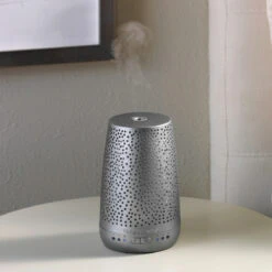 Yankee Candle Peaceful Dreams Silver Sleep Diffuser Starter Kit With 3 Refills 12 Yankee Candle Peaceful Dreams Silver Sleep Diffuser Starter Kit With 3 Refills -Yankee Candle Shop yankee candle peaceful dreams sleep diffuser stater kit bundle lifestyle 2